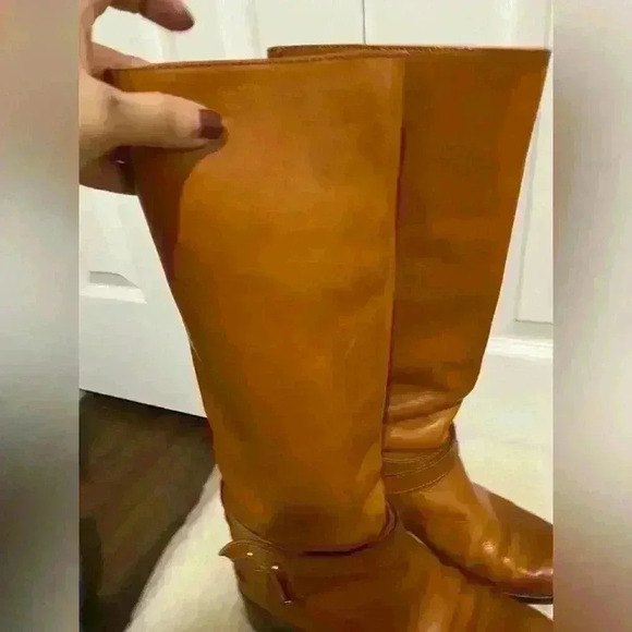 J Crew brown leather boots size 7 western riding - Picture 4 of 16